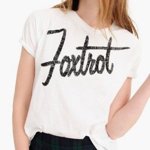 J. Crew Tops - J. Crew Foxtrot Sequin White T-shirt Size Medium J. Crew Tops - J. Crew Foxtrot Sequin White T-shirt Size Medium